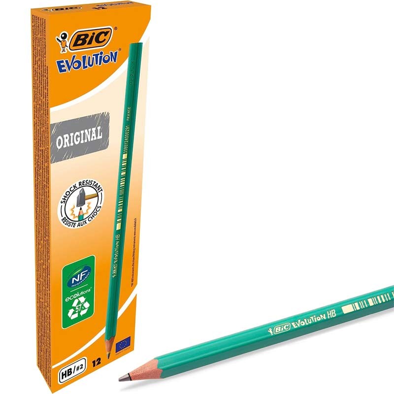 Bic Evolution Fluo matite di grafite, matita di legno, colori al Neon,  forniture per ufficio-scuola