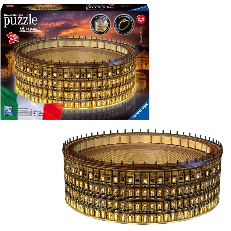 Ravensburger 11148 Colosseo Night Edition 3D Puzzle 216 Pezzi 